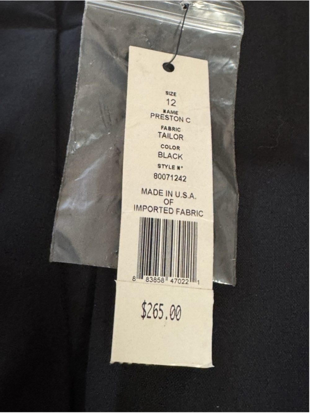 Theory Preston C Tailor Black Wool Stretch Dress Pants NWTSize 12 $265 Retail - Picture 7 of 12
